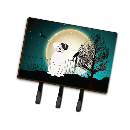 Jensendistributionservices Halloween Scary White Boxer Cooper Leash or Key Holder MI1707701